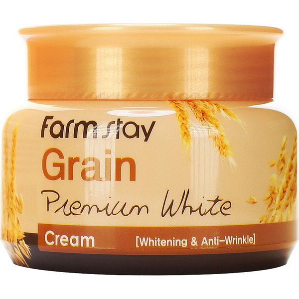 Осветляющий крем с маслом ростков пшеницы Grain Premium White Cream, FARMSTAY   100 г