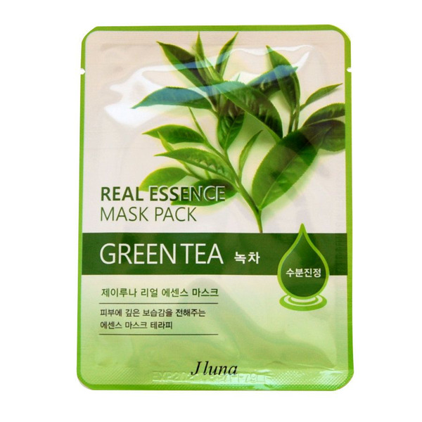 Тканевая маска с экстрактом зеленого чая Real Essence Mask Pack Green Tea, JLUNA   25 мл