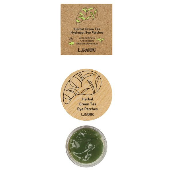 Гидрогелевые патчи с экстрактом зеленого чая Herbal Green Tea Hydrogel Eye Patches, L.SANIC   60 шт