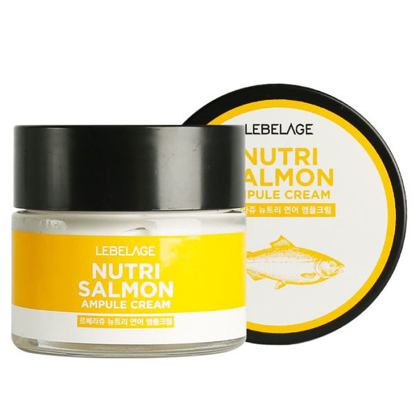 Ампульный крем питательный с маслом лосося Nutri Salmon Ampule Cream, LEBELAGE   70 мл