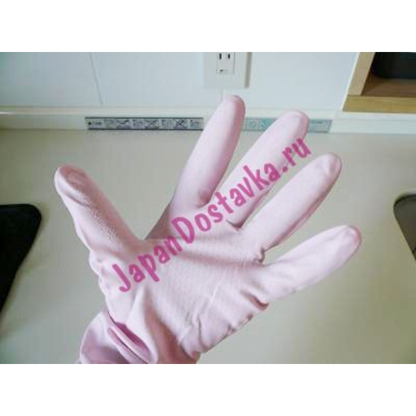 Виниловые хозяйственные перчатки с внутренним напылением из полиэстера (тонкие) Nice Hands, SHOWA GLOVE (размер S)