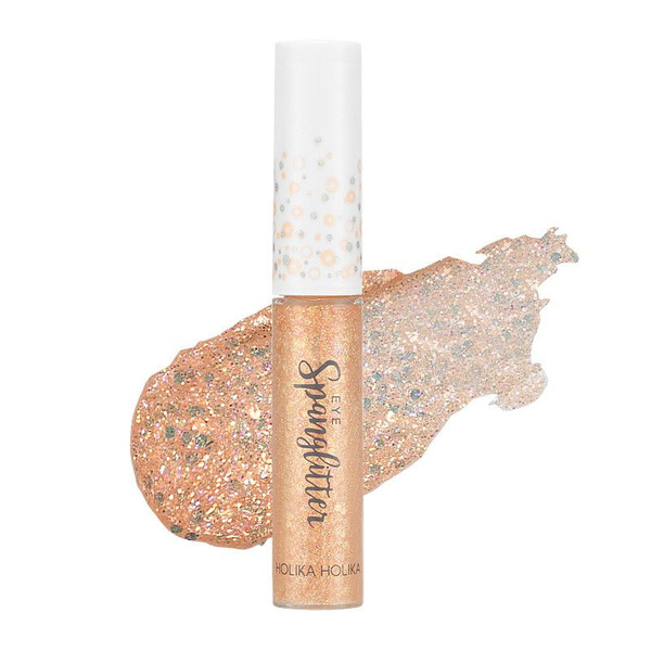 Тени-подводка 19 Joyful Holika Spanglitter, тон 02 Champagne Parts (шампанское), HOLIKA HOLIKA   5 г