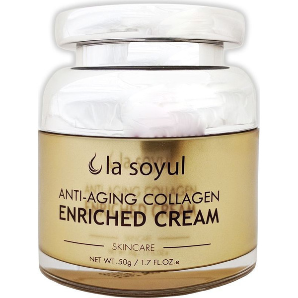 Антивозрастной крем для лица с коллагеном Anti-Aging Collagen Enriched Cream, LA SOYUL   50 г