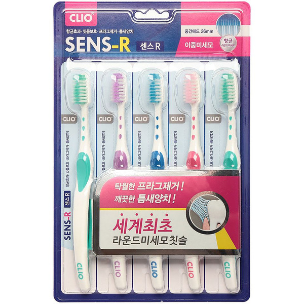 Зубная щетка, набор из 5 шт. NEW Sense-R Toothbrush 5, CLIO
