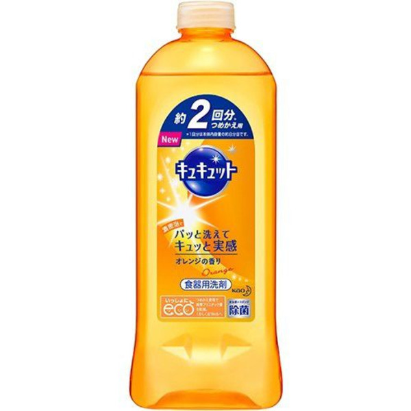 Средство для мытья посуды с ароматом апельсина CuCute, KAO , 385 мл (запасной блок)