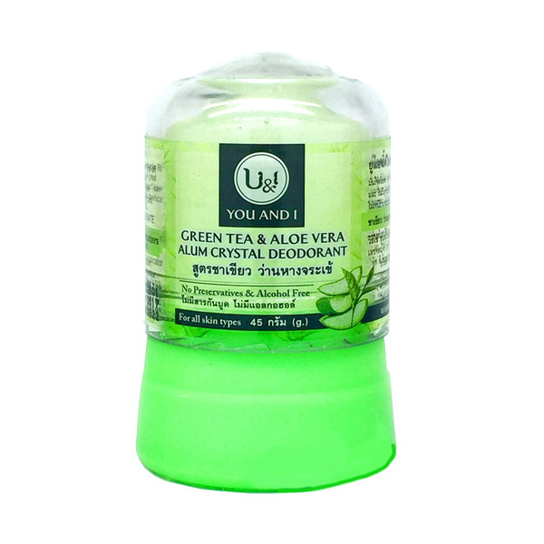 Дезодорант кристаллический с Зеленым Чаем и Алоэ Вера, U&I  45 гр