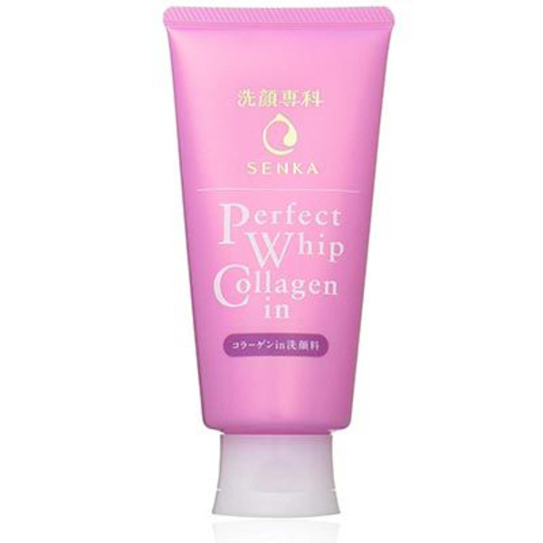 Увлажняющая пенка для умывания с коллагеном, гиалуроновой кислотой и протеинами шёлка  Senka Perfect Whip, Shiseido 120 г