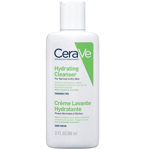 Увлажняющий очищающий крем-гель для нормальной и сухой кожи лица и тела, CERAVE 88 мл