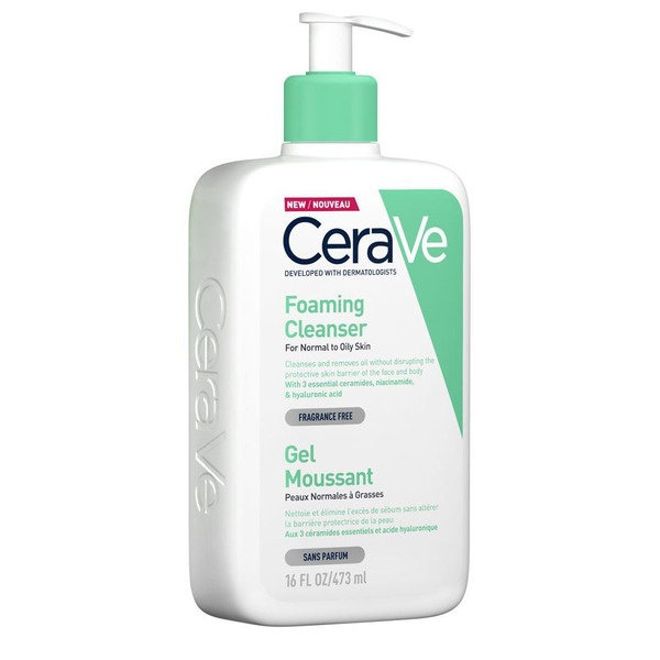 Очищающий гель для нормальной и жирной кожи лица и тела, CERAVE 473 мл