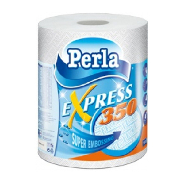 Полотенца кухонные двухслойные Express, Wepa Perla 1 рулон (350 листов)