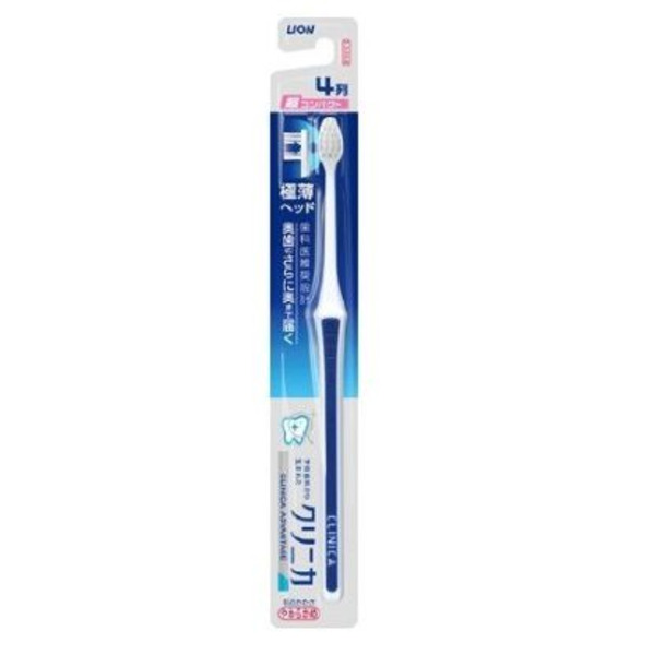 Суперкомпактная четырехрядная зубная щетка сплоским срезом с тонкой ручкой Clinica Advantage (мягкая), LION 1 шт