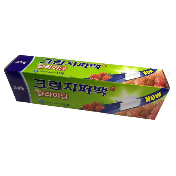 Плотные полиэтиленовые пакеты на молнии для хранения и замораживания горячих и холодных пищевых продуктов 27 х 28 см, 15 шт, CLEAN WRAP 1 упак
