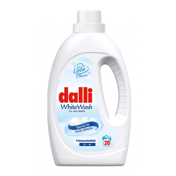 Универсальное концентрированное жидкое средство для стирки белого, светлого и тонкого белья White Wash, Dalli 1,1 л, на 20 стирок