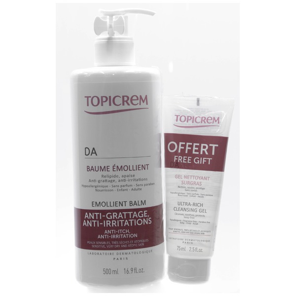 Топикрем Набор АД Бальзам + АД Гель Atopic Skin, Topicrem 500 мл/75 мл