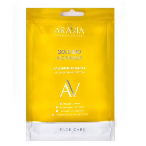 Аравия Альгинатная маска с коллоидным золотом Gold Bio Algin Mask, Aravia professional 30 г