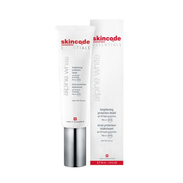 Скинкод Осветляющий защитный крем spf 50/PA+++ Alpine White, Skincode 30 мл