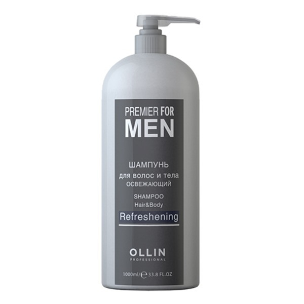 Оллин Професионал Освежающий шампунь для волос и тела, Ollin Professional 1000 мл