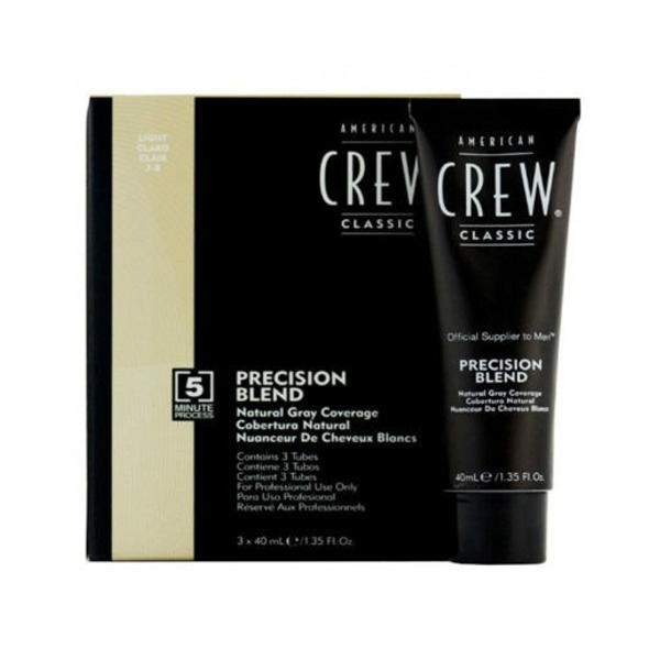 Американ Крю Precision Blend Краска для седых волос Светлый оттенок 7/8, American Crew 3 х 40 мл