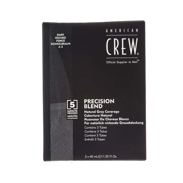 Американ Крю Precision Blend Краска для седых волос темный оттенок 2/3, American Crew 3 х 40 мл