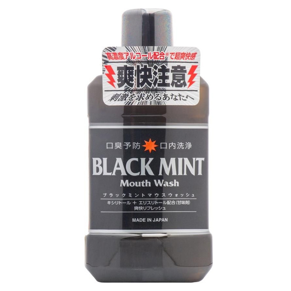 Ополаскиватель для полости рта Black Mint с ксилитолом и мятой, Rocket Soap 500 мл