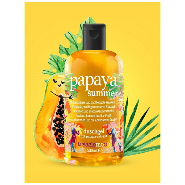 Гель для душа летняя папайя Papaya Summer Bath & Shower Gel, Treaclemoon 500 мл
