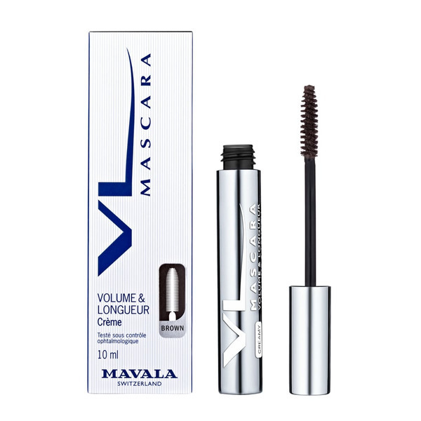 Тушь кремовая Объем, Длина и Восстановление (коричневая) Mascara VL Creamy Brown, Mavala 10 мл