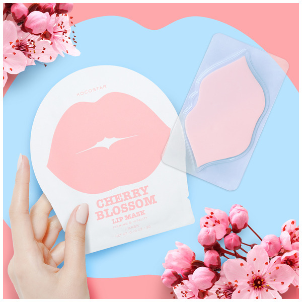 Гидрогелевый патч для губ Цветущая вишня Cherry Blossom Lip Mask Single Pouch, Kocostar 3 г