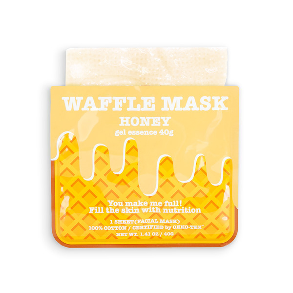 Питательная вафельная маска для лица Медовое удовольствие Waffle Mask Honey, Kocostar 40 г