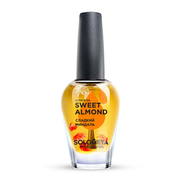 Масло для кутикулы и ногтей с витаминами Сладкий Миндаль Cuticle Oil Sweet Almond, Solomeya 14 мл