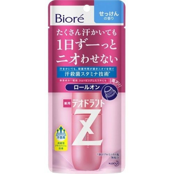 Роликовый дезодорантантиперспирант с антибактериальным эффектом, с ароматом свежести Biore Deodorant Z, Kao 40 мл.