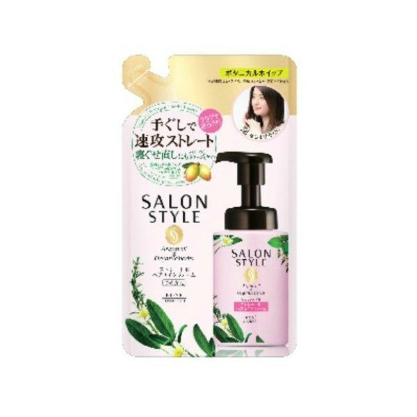 Пенка для укладки и ухода за прямыми волосами, сменный блок Salon Style botanical, Kose Cosmeport 180 мл