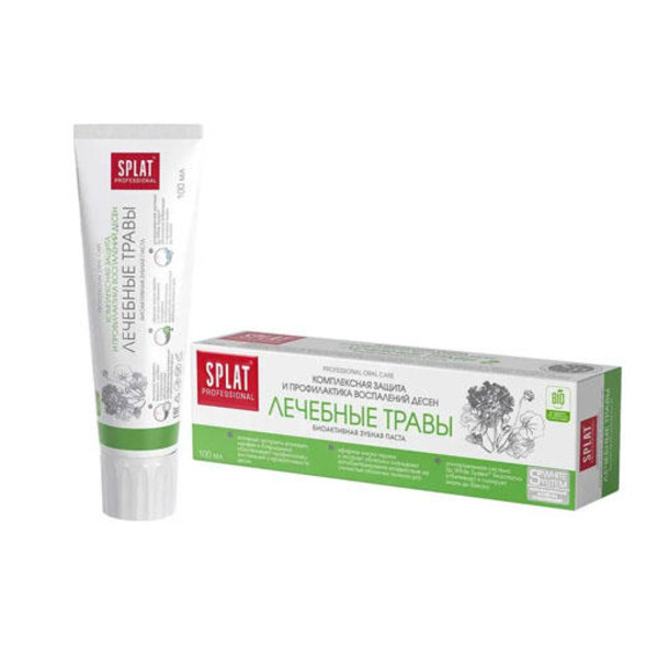 Сплат Лечебно-профилактическая профессиональная зубная паста Лечебные травы 100 мл (Splat, Professional) Сплат Лечебно-профилактическая профессиональная зубная паста Лечебные травы 100 мл (Splat, Professional)