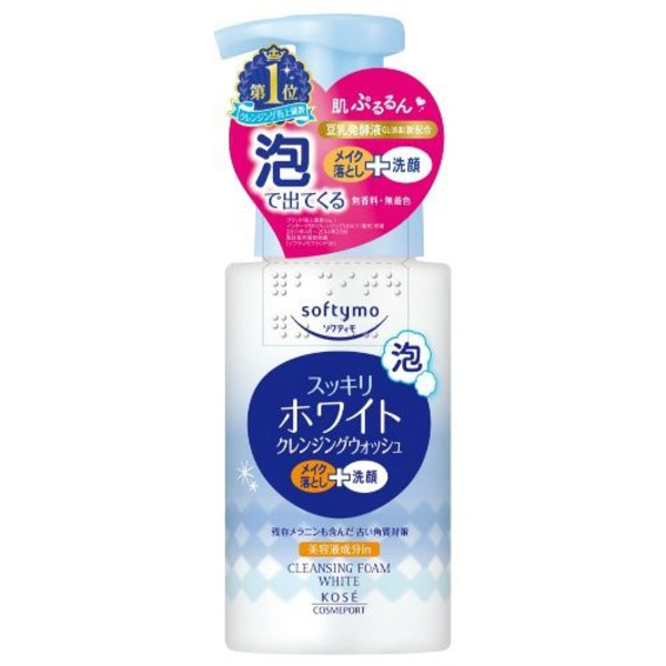 Пенка для умывания и снятия макияжа, с отбеливающим эффектом Softymo Cleansing Foam, KOSE COSMEPORT 200 мл 
