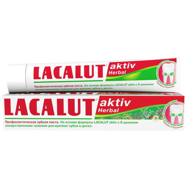 Зубная паста Aktiv Herbal, Lacalut 75 мл