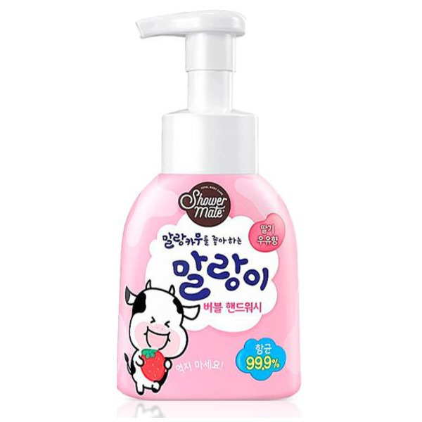 Пенка для рук Клубничное молоко Aekyung Shower Mate Bubble Strawberry Milk, Kerasys 300 мл
