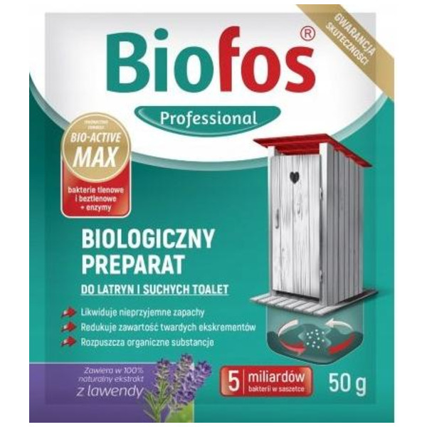 Биологический порошок для дачных и сухих туалетов Biofos Professional, Inco 5х50 г 