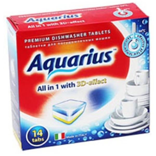 Таблетки для посудомоечных маших ALL in 1, Aquarius 14 таблеток по 20 г
