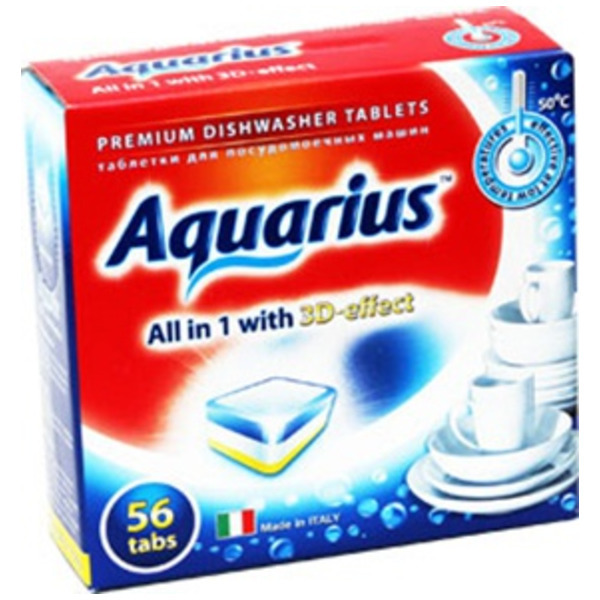 Таблетки для посудомоечных маших ALL in 1, Aquarius 56 таблеток по 20 г