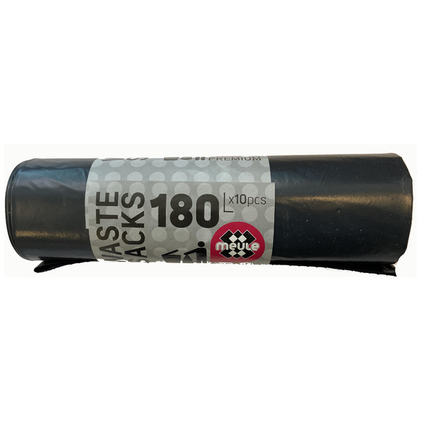 Мешки для мусора плотные черные 180 л Waste Sacks, Meule 10 шт