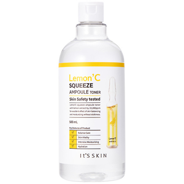 Тонер для лица с экстрактом лимона Lemon C Squeeze Ampoule Toner, Its Skin 500 мл.