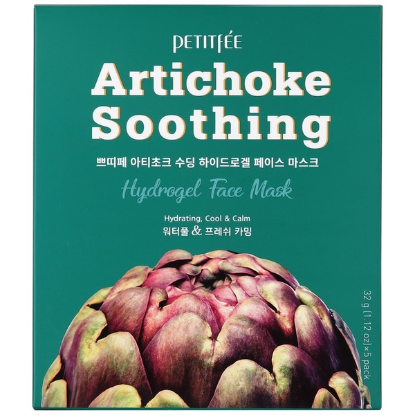 Гидрогелевая маска для лица в артишоком Artichoke Soothing Hydrogel Face Mask 1 pcs, Petitfee 1 шт.