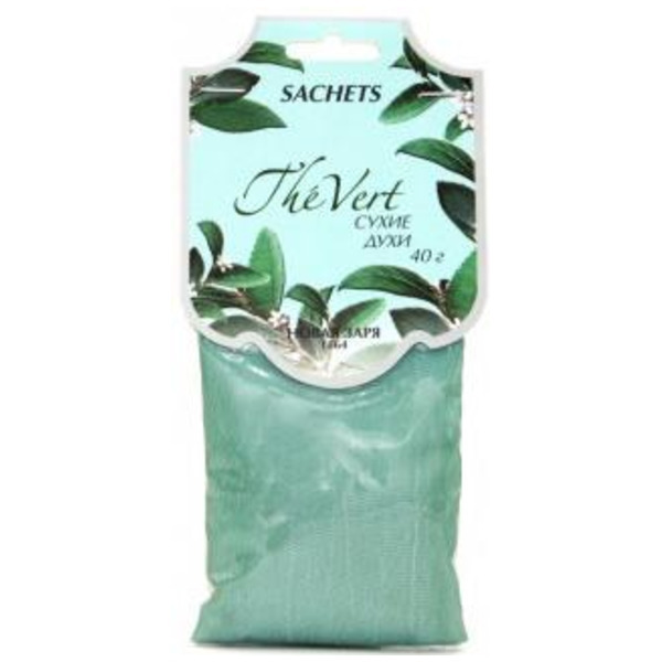 Сухие духи-саше для шкафов и помещений Зеленый чай Sachets The Vert, Новая Заря 40 г