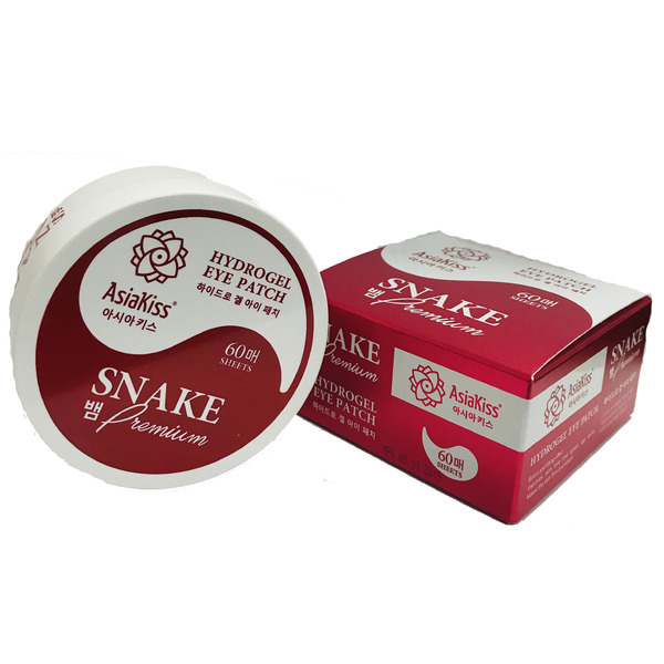 Патчи гидрогелевые для глаз со змеиным ядом Hydrogel Eye Patch Snake Premium, Asia Kiss 60 шт