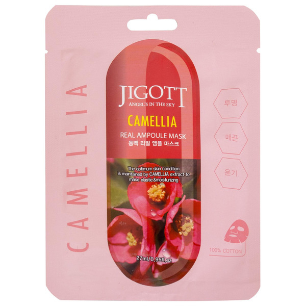 Ампульная маска с экстрактом камелии Ampoule Mask Camelia, Jigott 1 шт