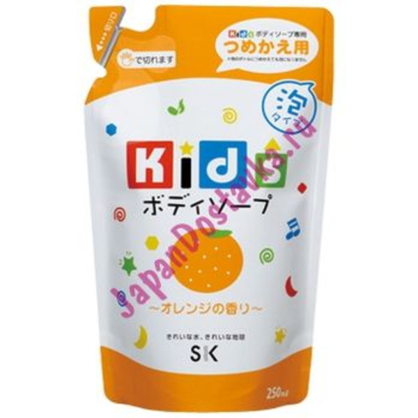 Детское пенное мыло для тела SK Kids (апельсин), SK SEKKEN 250 мл (запаска)