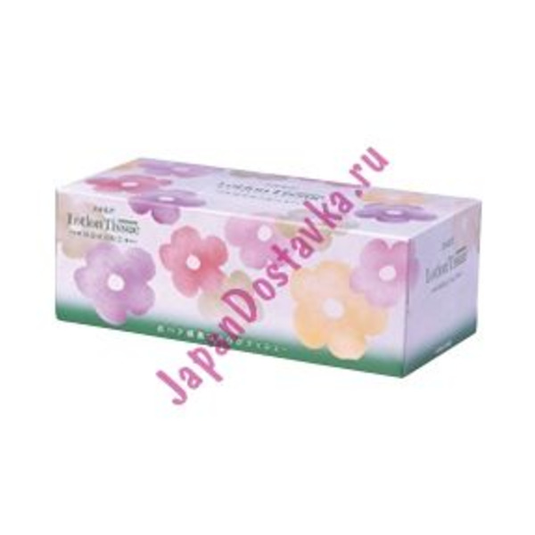 Двухслойные бумажные гигиенические салфетки Lotion Tissue Kami Shodji, ELLEMOI 3 х 200 шт.