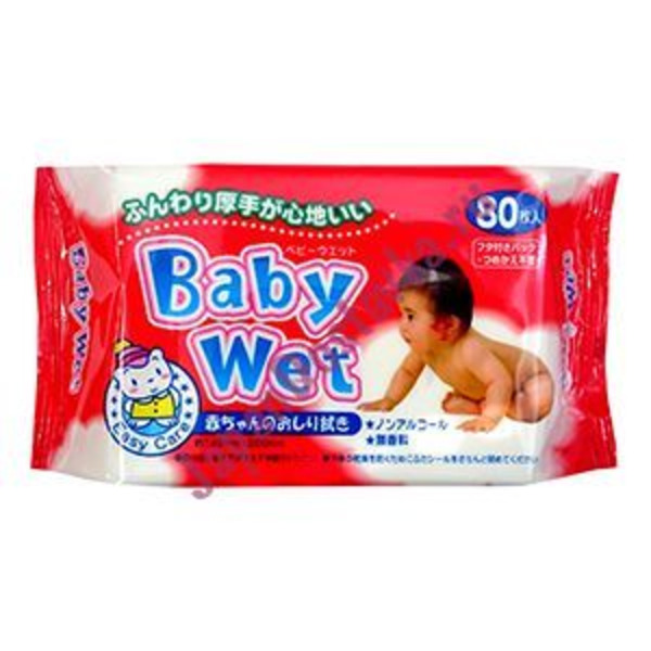 Влажные салфетки для ухода за нежной кожей тела малышей Easy care, SHOWA SIKO (3 х 80 шт.)