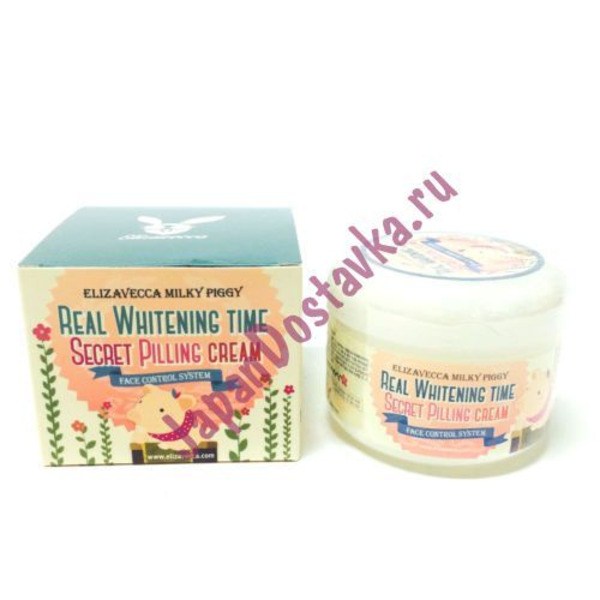 Пилинг-крем для лица осветляющий Real Whitening Time Secret Pilling Cream, ELIZAVECCA 100 мл