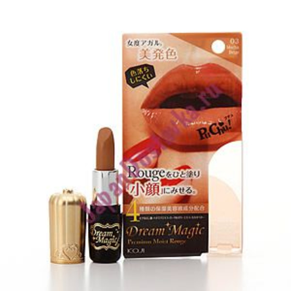 Увлажняющая губная помада Dream Magic Premium Moist Rouge тон 03 (мокко, бежевый), KOJI HONPO