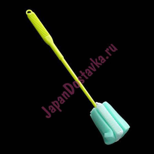 Губка-спонж на длинной ручке для мытья бокалов и узких емкостей, KOKUBO  1 шт (длина 38 см)